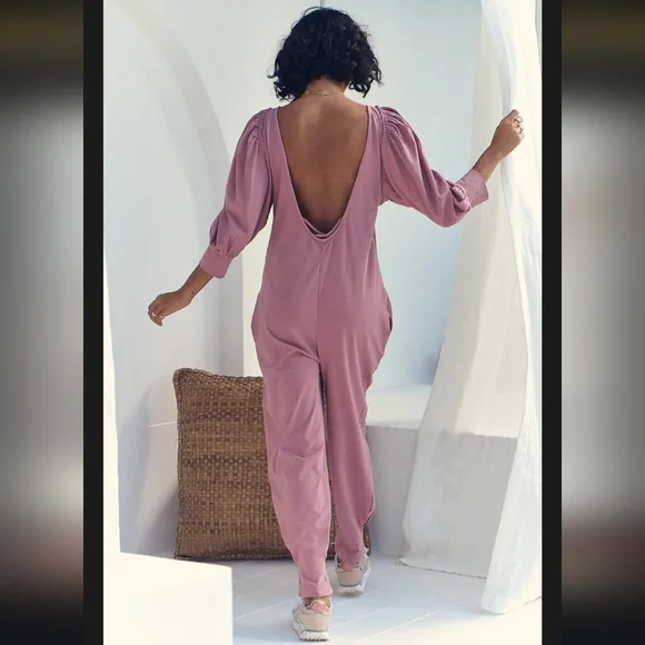 FREE PEOPLE Jackie Puff-Sleeve Jumpsuit - Picture 3 of 7